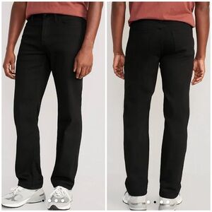 NWT Old Navy Loose Built-In Flex Black Jeans for Men, 34W 32L